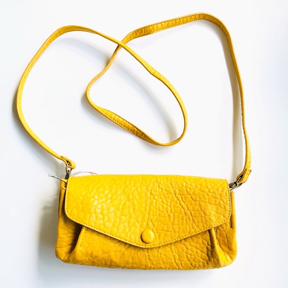 Anthropologie Handbags - Remi & Reid Anthro Yellow Small Crossbody Purse